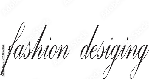 This image showcases the words "FASHION DESIGNING" in cursive typography, giving a stylish, elegant, and artistic appearance. The flowing, sophisticated script enhances branding, making it ideal.
