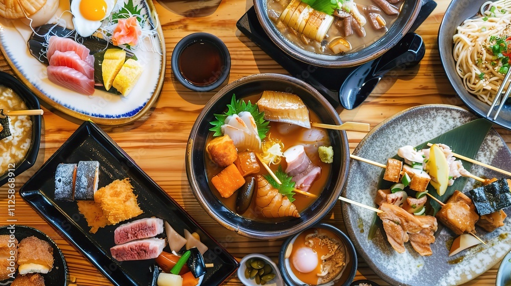 Oden, Hearty Japanese Stew with Assorted Ingredients Simmered in a Rich Broth for a Tasty and Comforting Dish Oden, Hearty Japanese Stew with Assorted Ingredients Simmered in a Rich Broth for a Tasty and Comforting Dish