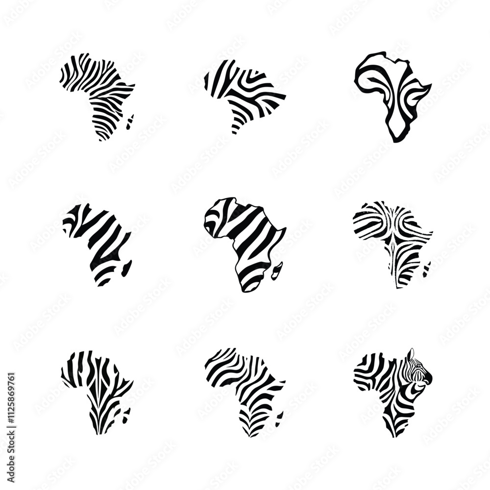 Symbolism Logo Icon of African. Central African Republic map logo template isolated brand identity icon abstract Symbolism Logo Icon of African. Central African Republic map logo template isolated brand identity icon abstract