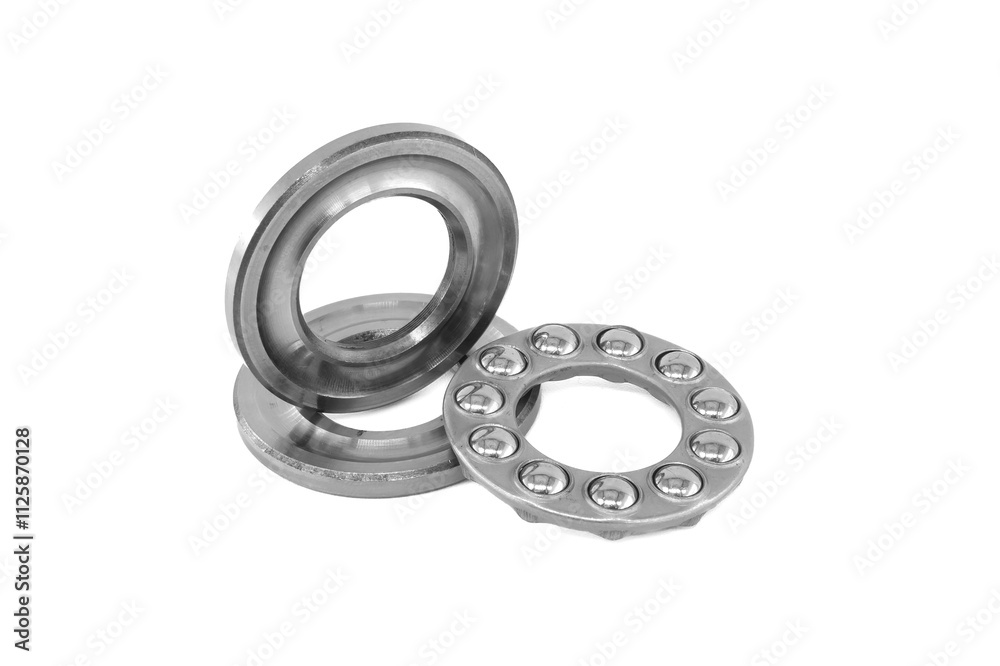 Thrust ball bearing isolated on white background Thrust ball bearing isolated on white background