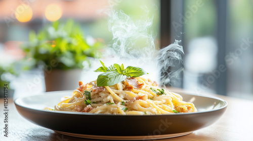 Steaming Plate of Creamy Ca...