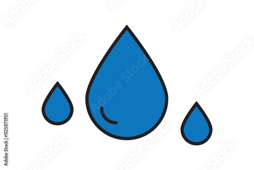 water drop icon vector for web, computer and mobile app.