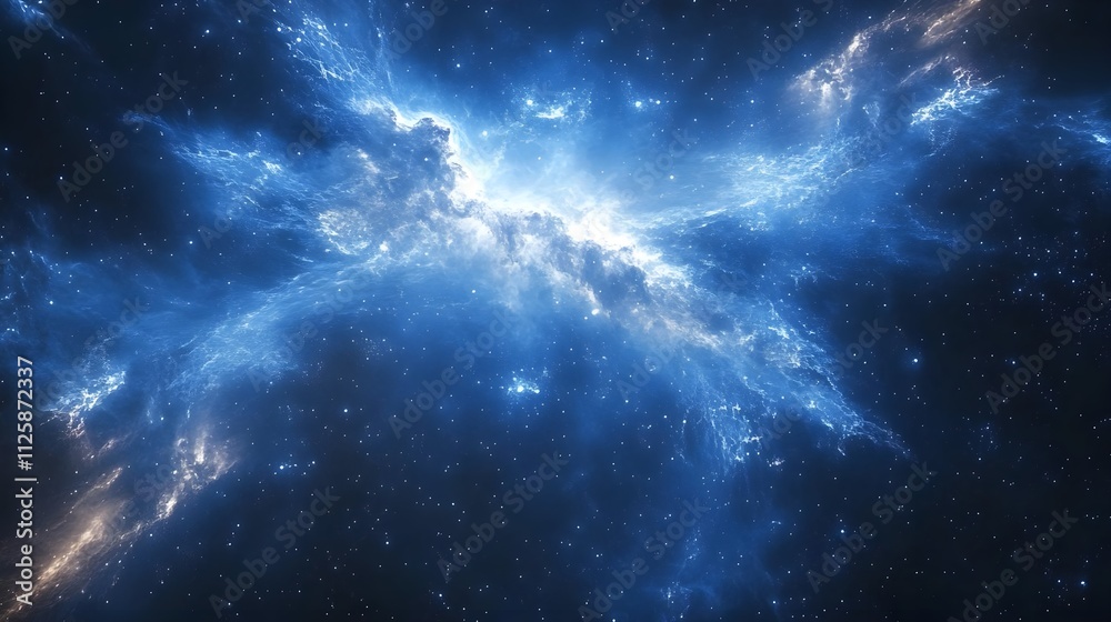 Celestial Explosion of Blue Nebula and Star Formation in Deep Space Capturing Cosmic Beauty, Radiance, and Infinite Mysteries of the Universe with Astral Light and Stellar Clouds Celestial Explosion of Blue Nebula and Star Formation in Deep Space Capturing Cosmic Beauty, Radiance, and Infinite Mysteries of the Universe with Astral Light and Stellar Clouds