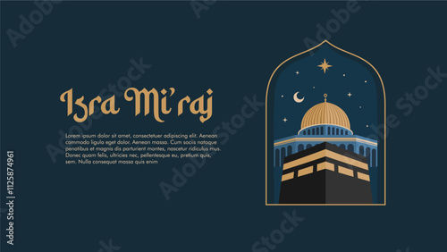 vector isra miraj background template