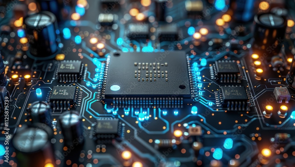 A close up of a computer chip A close up of a computer chip