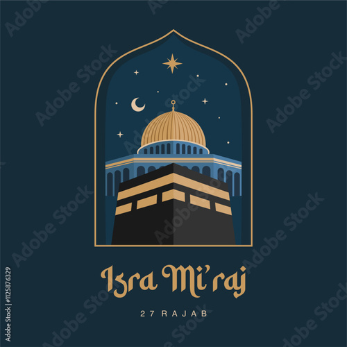 vector isra miraj background template