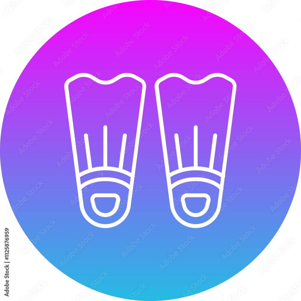 Obraz premium Fins Icon