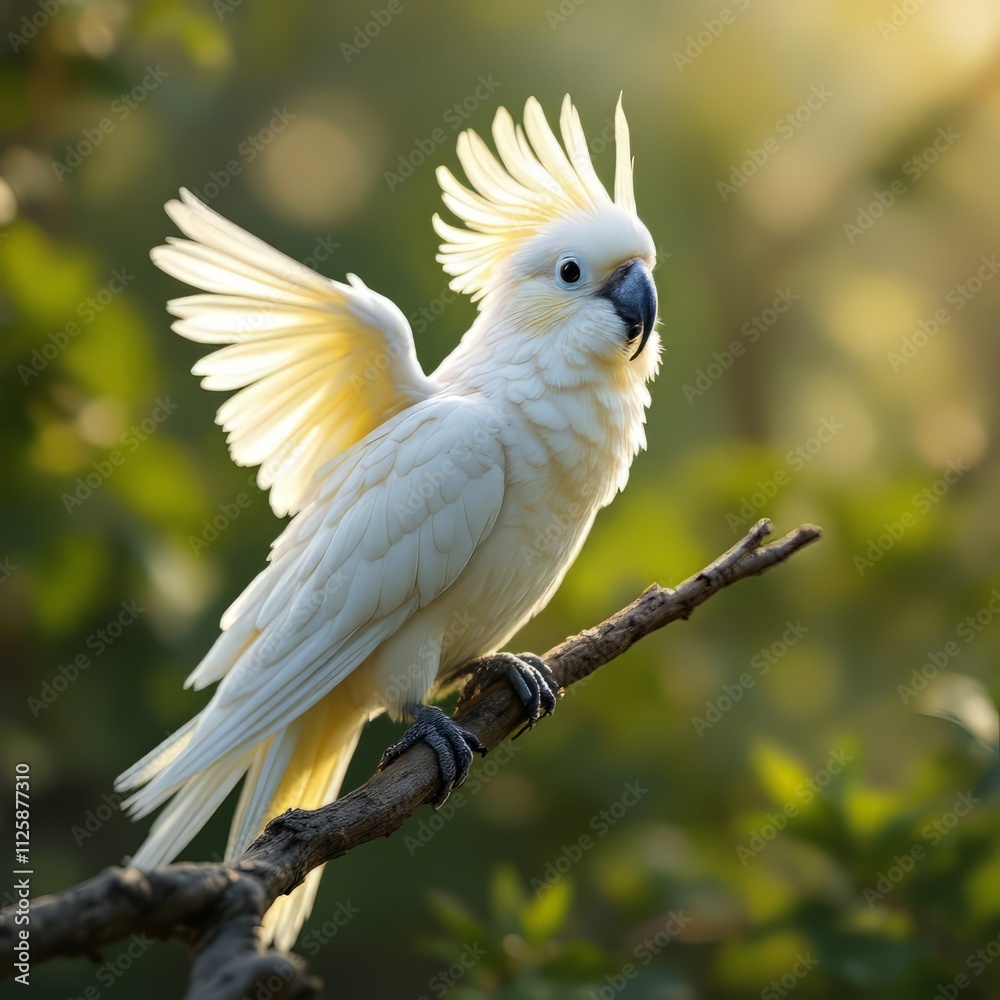 Aerial view: a white Forpus parrot's joyous drone flight. Aerial view: a white Forpus parrot's joyous drone flight.