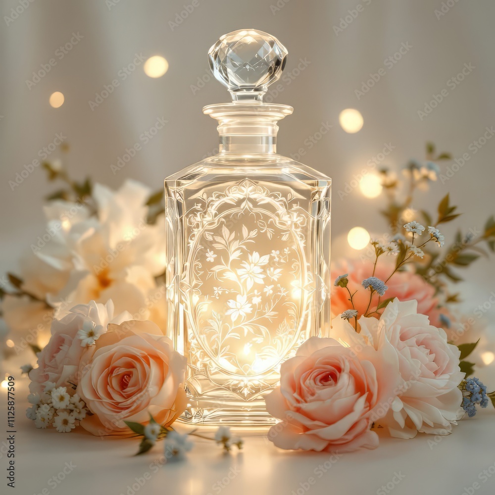 A glowing bottle, showcasing pure, radiant oil. A glowing bottle, showcasing pure, radiant oil.