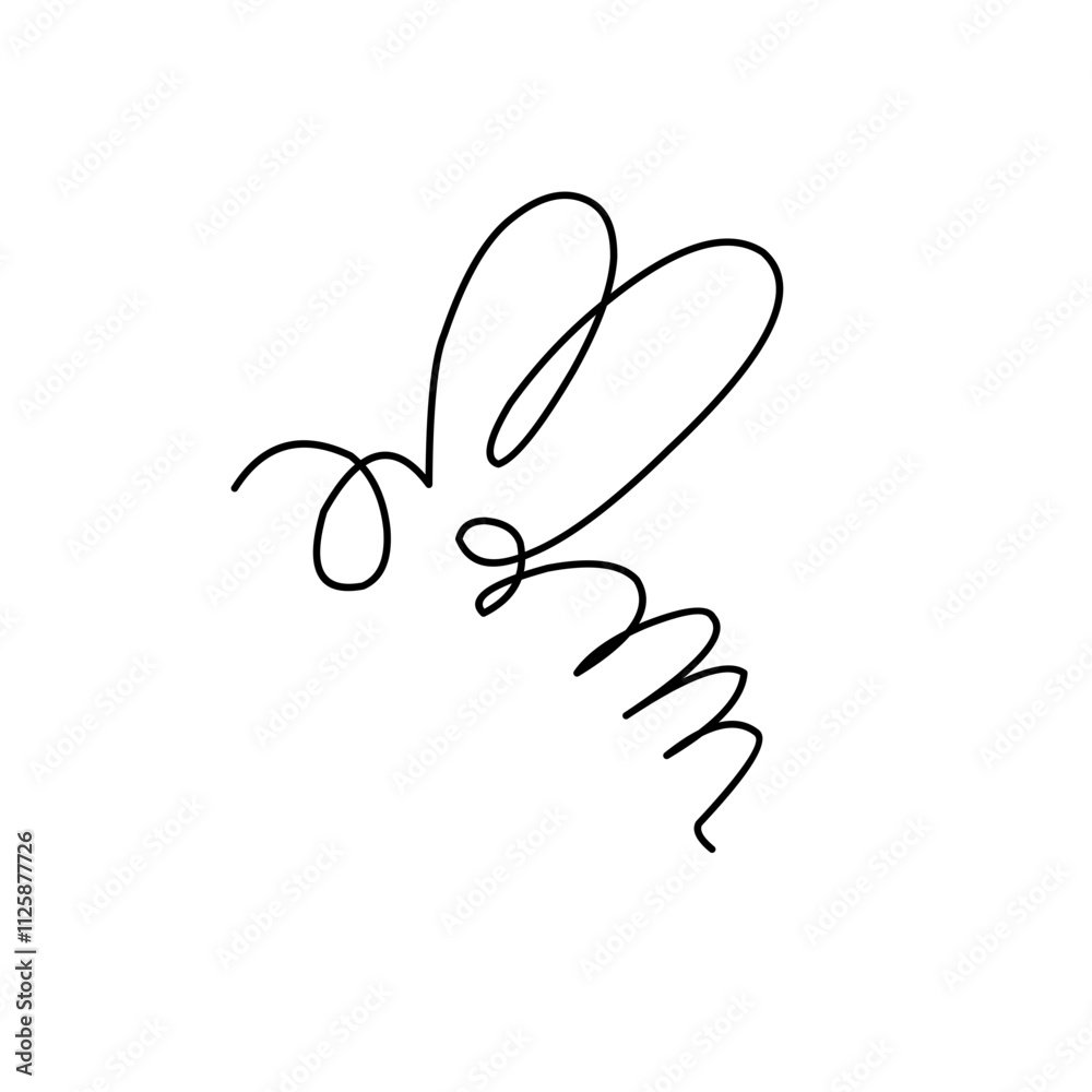 Obraz premium Butterfly line hand painted