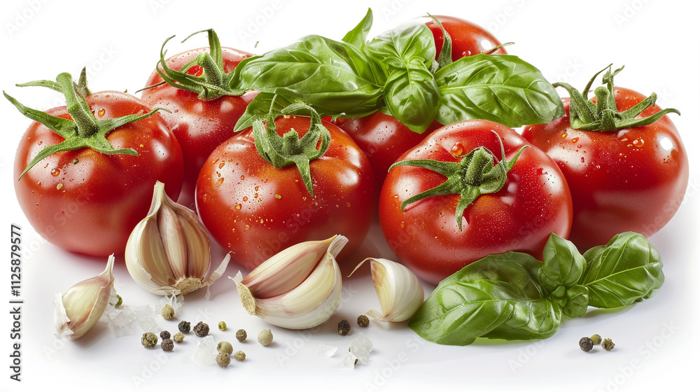 tomatoes and basil tomatoes and basil