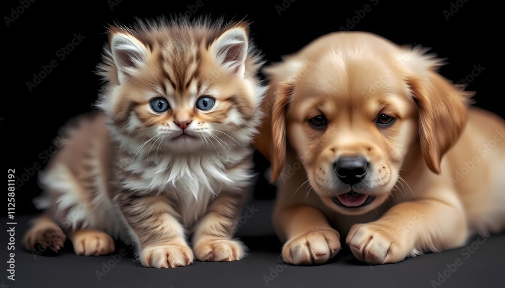 kitten and puppy portrait photography kitten and puppy portrait photography