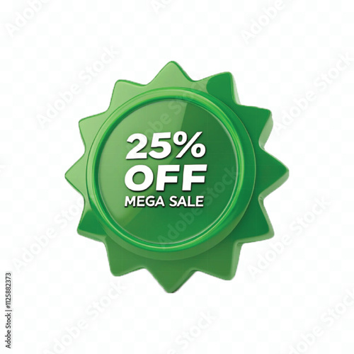 abstract 3d mega sale typography text in different style isolated on white background