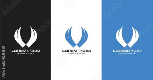 Clean and creative abstract company logo design.