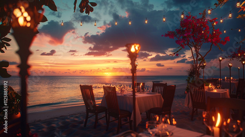 sunset on the beach