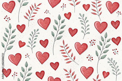 seamless pattern with hearts