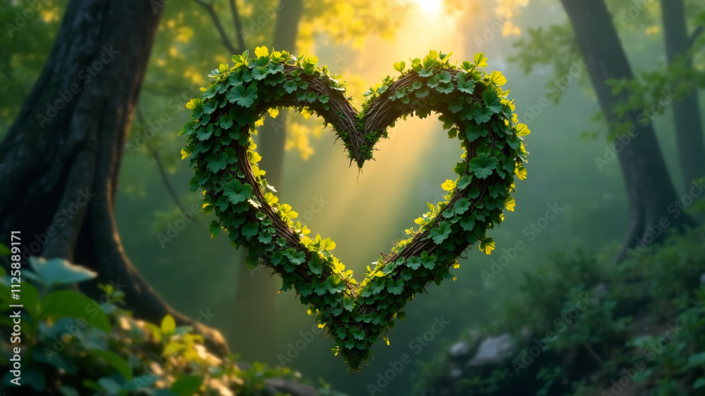 Heart of Nature - A heart that symbolizes the deep connection and love for nature Heart of Nature - A heart that symbolizes the deep connection and love for nature
