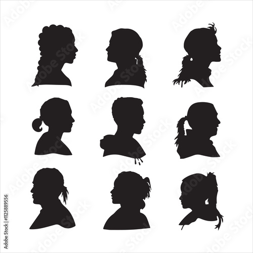 profile of young woman with elegant hairstyle