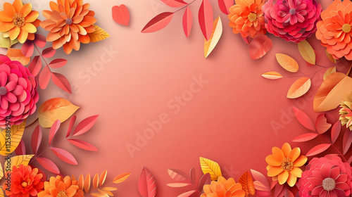 Wallpaper Mural autumn background with leaves Torontodigital.ca
