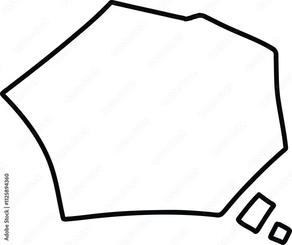 Doodle line text balloon. Speech bubble banners with empty talk, linear comic note design for banner message popup. Vector isolated icon on white background Doodle line text balloon. Speech bubble banners with empty talk, linear comic note design for banner message popup. Vector isolated icon on white background