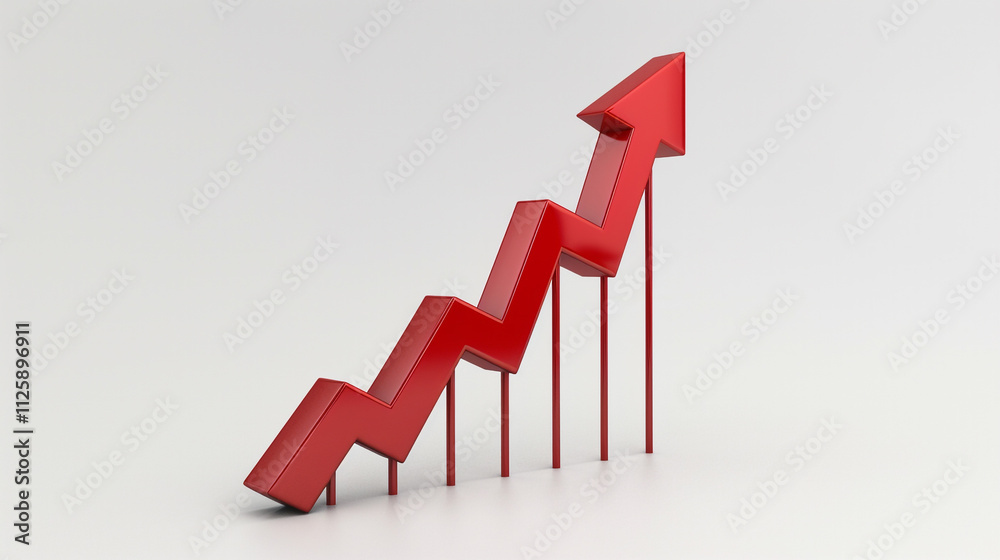 business graph and arrow