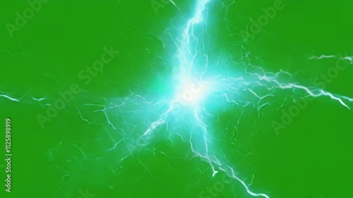 Wallpaper Mural Vibrant streaks of electrical currents electrifying the surrounding environment. Green screen chromakey Torontodigital.ca