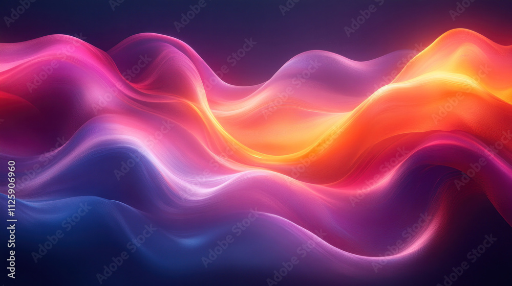 Abstract background featuring flowing ribbons of light in bold, saturated colors Abstract background featuring flowing ribbons of light in bold, saturated colors