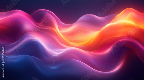 Wallpaper Mural Abstract background featuring flowing ribbons of light in bold, saturated colors Torontodigital.ca