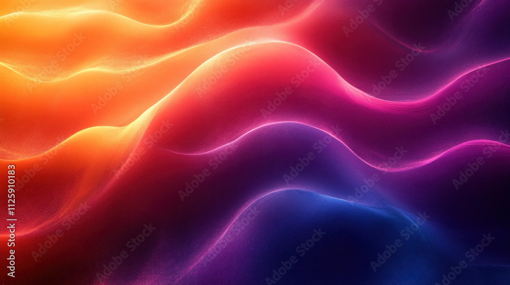 Obraz premium Bold background featuring colorful, abstract waves radiating outward like sound waves