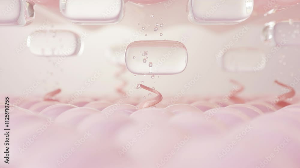 Elastin and Collagen activated by retinol or vitamin C serum, Lifting Wrinkles