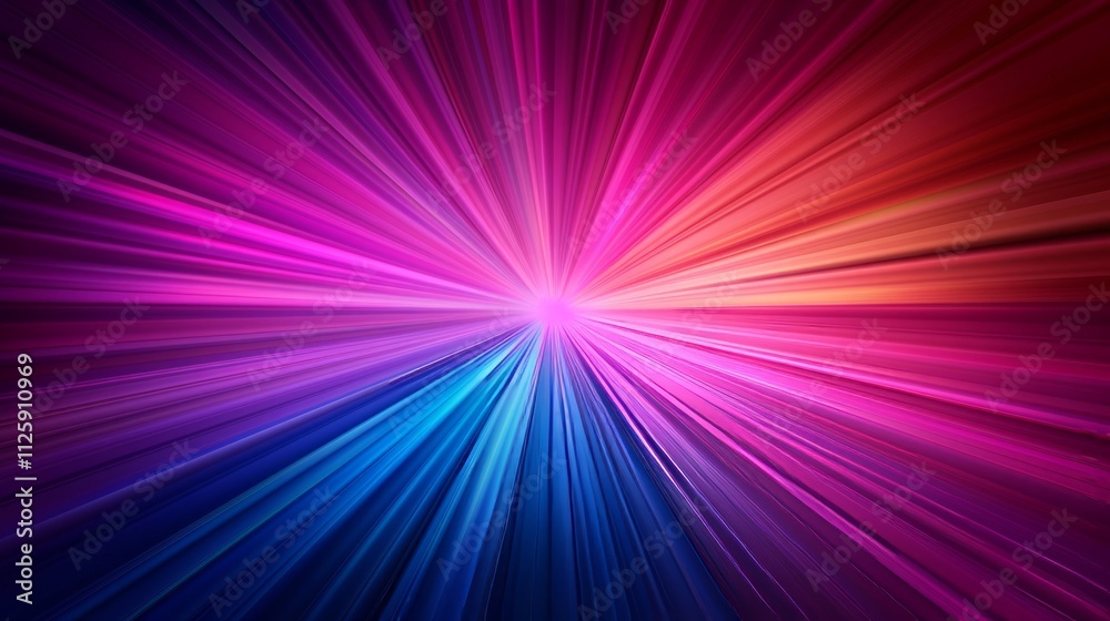 Vibrant burst of color rays