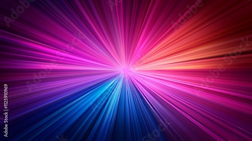 Vibrant burst of color rays photo