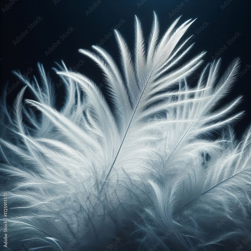 Obraz premium Feather Light Extremely soft white texture that mimics the delic