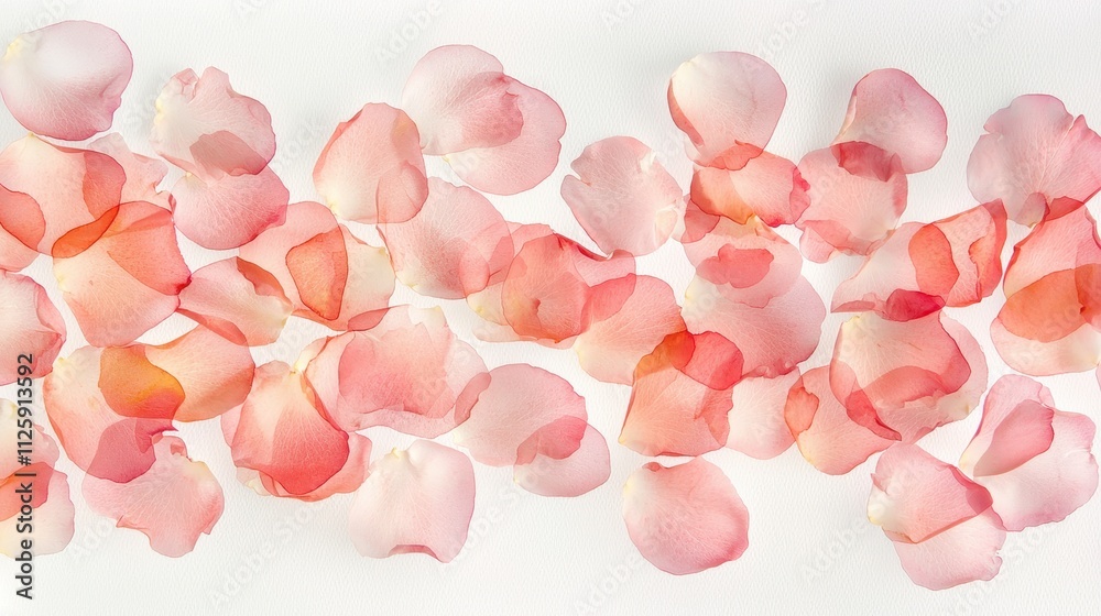 Watercolor Garden Rose Petals Watercolor Garden Rose Petals