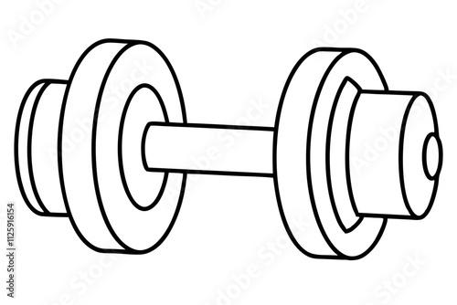dumbbell isolated on white background