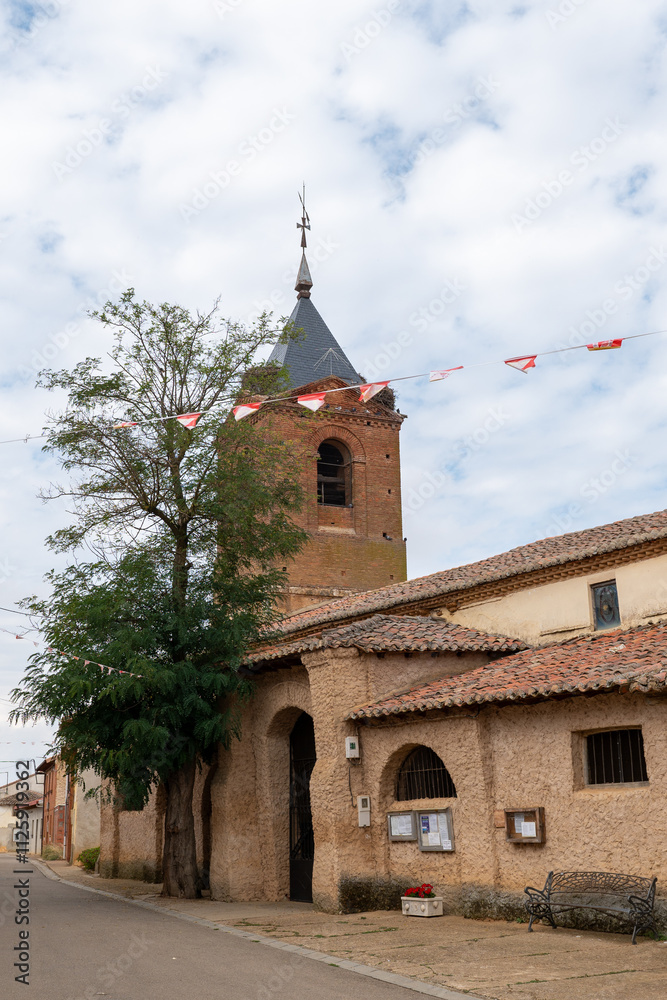 Urban landscape of El Burgo Ramero on the Camino de Santiago