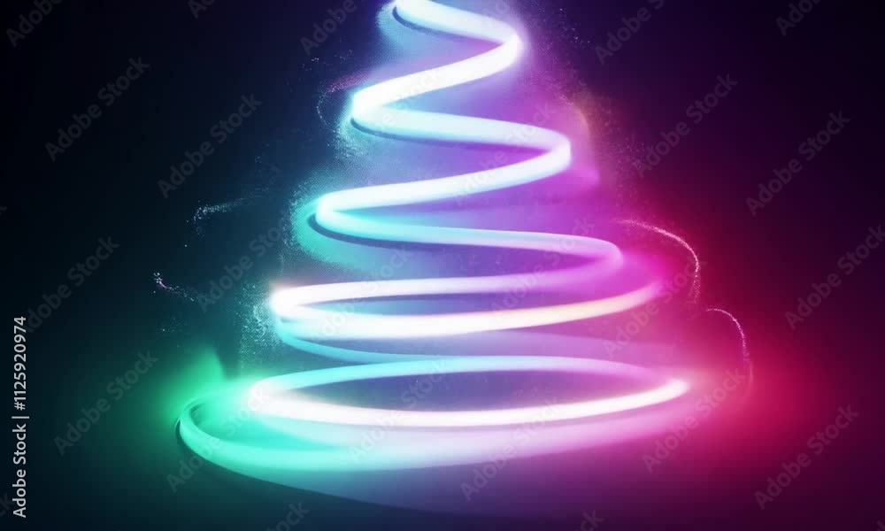 abstract christmas tree on black abstract christmas tree on black