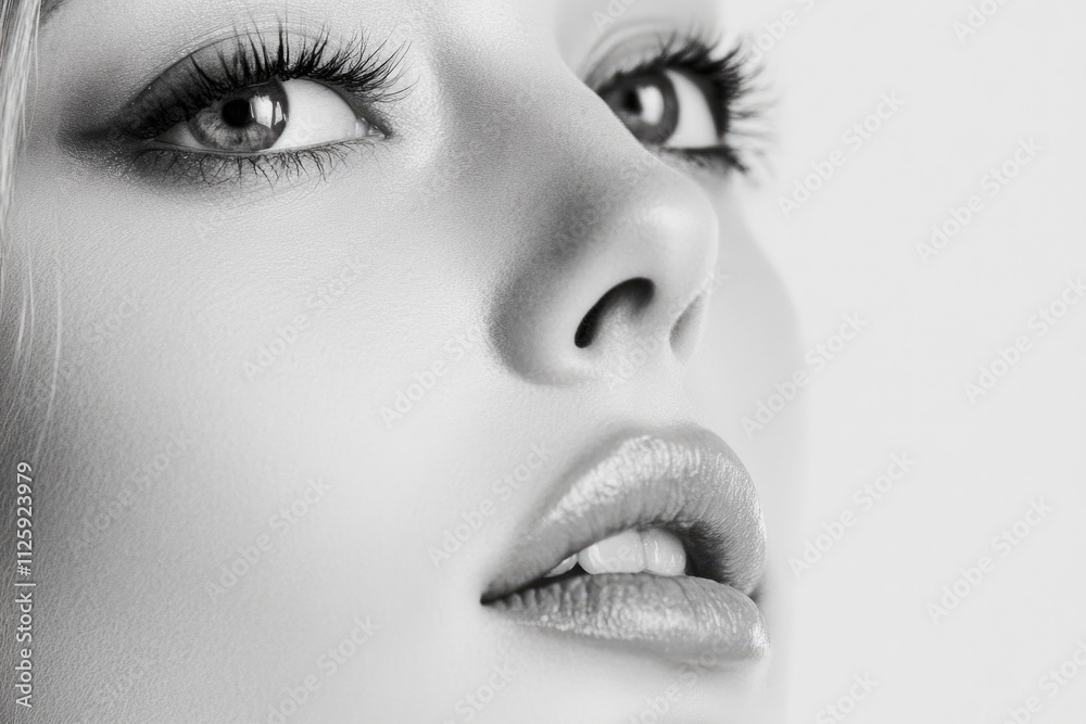 Fototapeta premium Woman's face in black and white