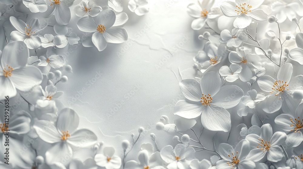 White background with faint embossed floral details for a delicate, elegant touch White background with faint embossed floral details for a delicate, elegant touch