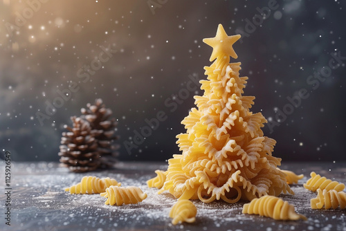 Wallpaper Mural  Creative and funny edible christmas tree made from pasta for festive celebrations Torontodigital.ca