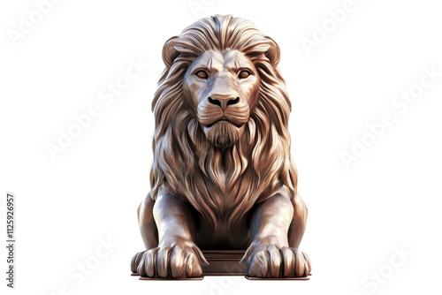 Majestic lion symbol front view graphic design nature conceptual art photo