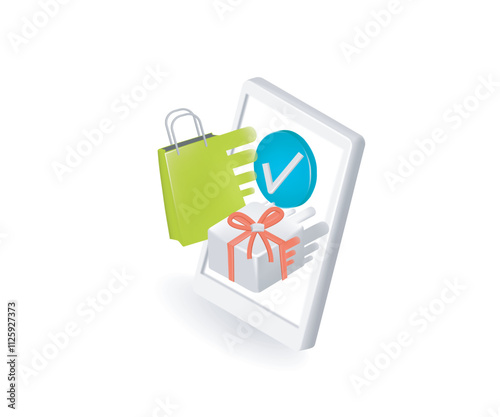 Flash delivery order illustration for online shop app concept