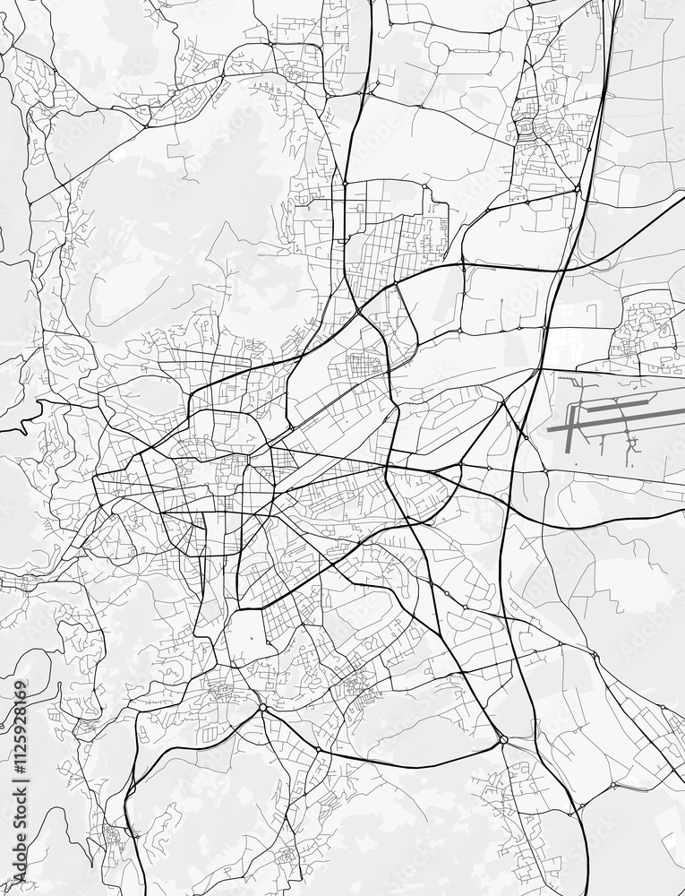 Map of Clermont-Ferrand, France. Perfect for posters, printing, wallpaper, and home decor. Contains information on places of interest, roads, toll roads, rivers, mountains, parks, etc Map of Clermont-Ferrand, France. Perfect for posters, printing, wallpaper, and home decor. Contains information on places of interest, roads, toll roads, rivers, mountains, parks, etc