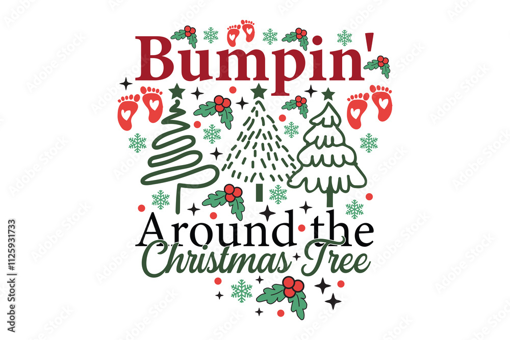 Bumpin' Around the Christmas EPS T-shirt Design Bumpin' Around the Christmas EPS T-shirt Design