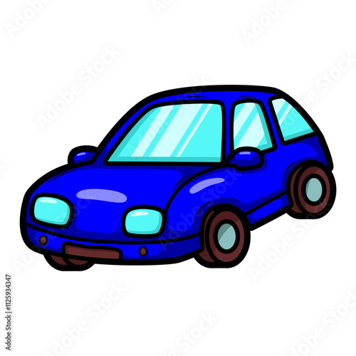 cartoon cute car transportation illustration art