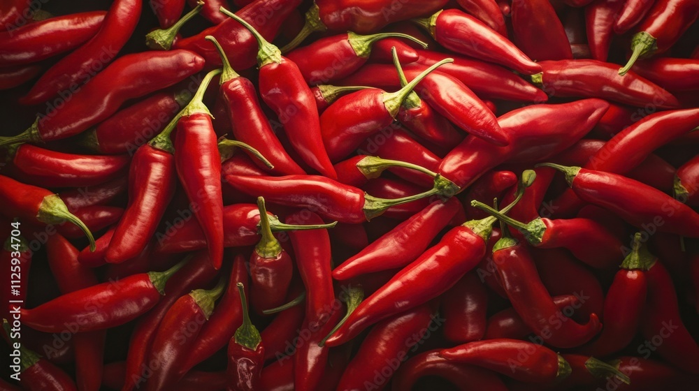 Aromatic Pile of Red Chili Peppers Aromatic Pile of Red Chili Peppers