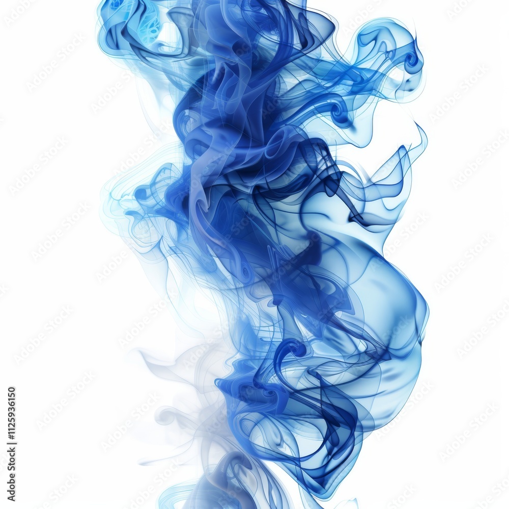 A vivid smoke plume, cobalt blue and electric blue A vivid smoke plume, cobalt blue and electric blue