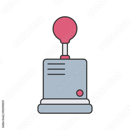 Arcade Joystick Icon Illustration with bright color palette in flat design style. Perfect for game themed designs and projects.
