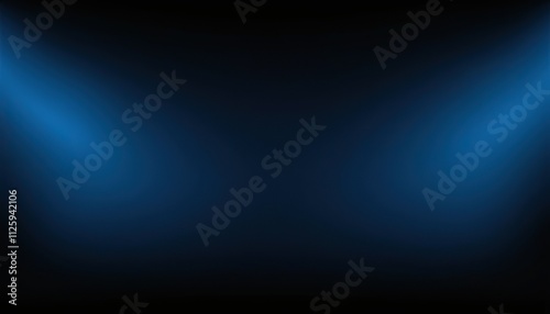 Abstract luxury gradient blue background smooth dark blue with black vignette studio banner