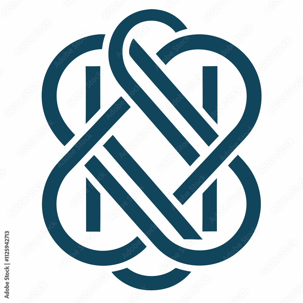 Intertwined Geometric Monogram Letters Design Intertwined Geometric Monogram Letters Design